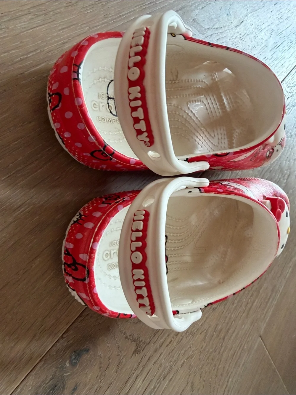 Hello Kitty Red and White Kids Slip-On Crocs